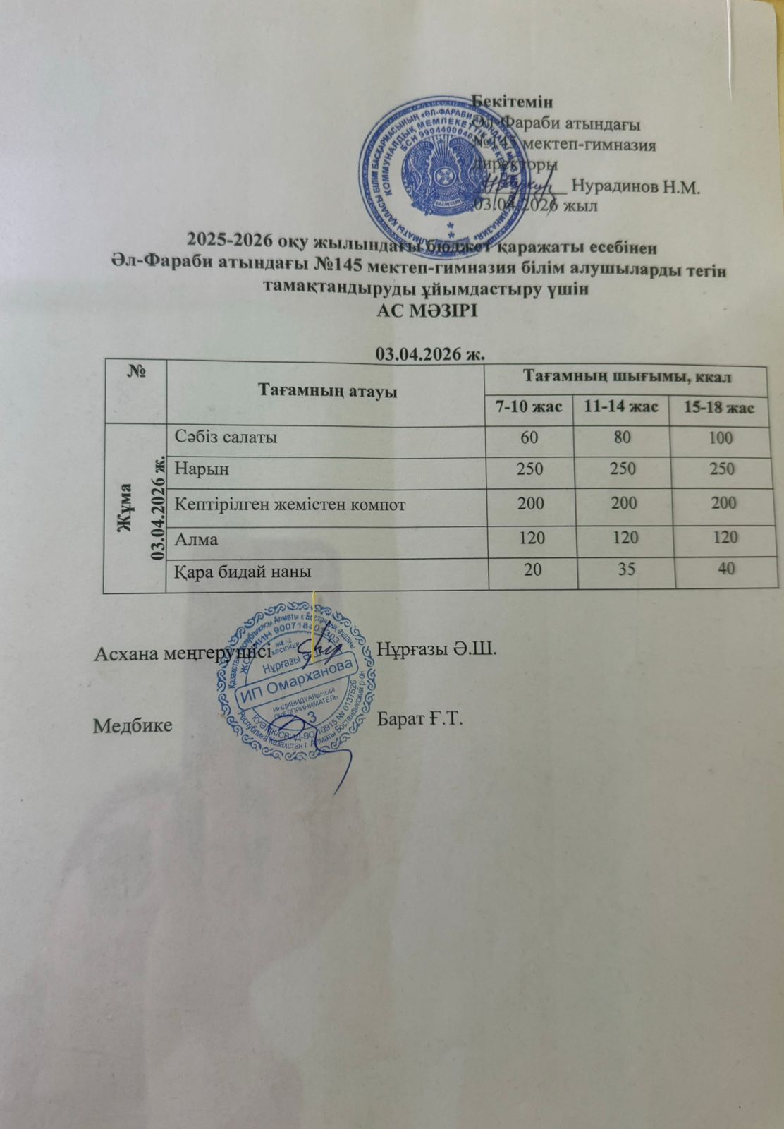 Ас мәзірі 03.04.2026